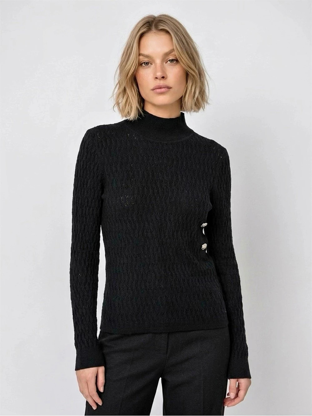 Black Turtleneck Sweater